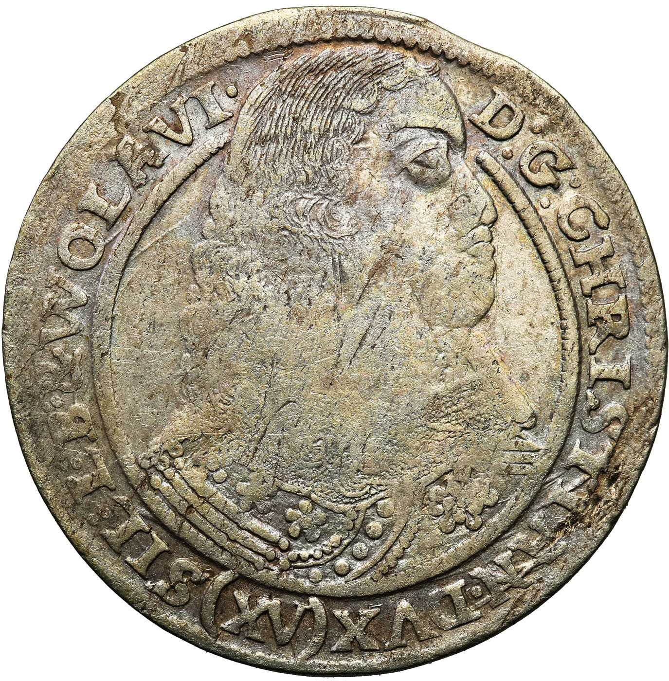 Śląsk, księstwo legnicko-brzesko-wołowskie. Krystian Wołowski. 15 krajcarów 1662, Brzeg – WOLAVI